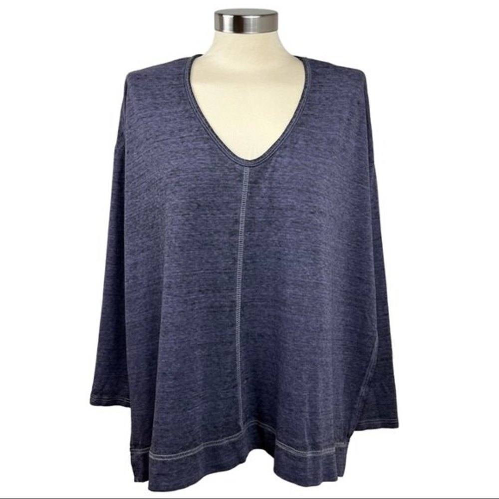 NWT Free People Movement Burnout Open Seam Lightweight Flowy V-neck Top Size M